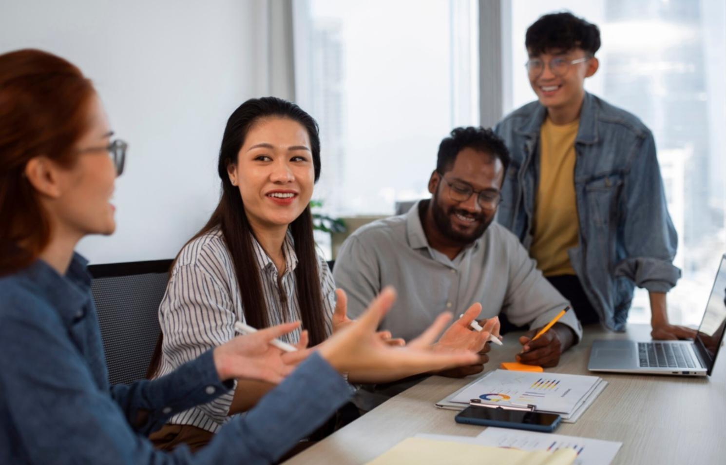 Business professional reviewing detailed budget forecasting charts and graphs